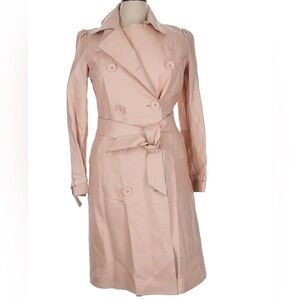 Moda International Pink leather trench coat